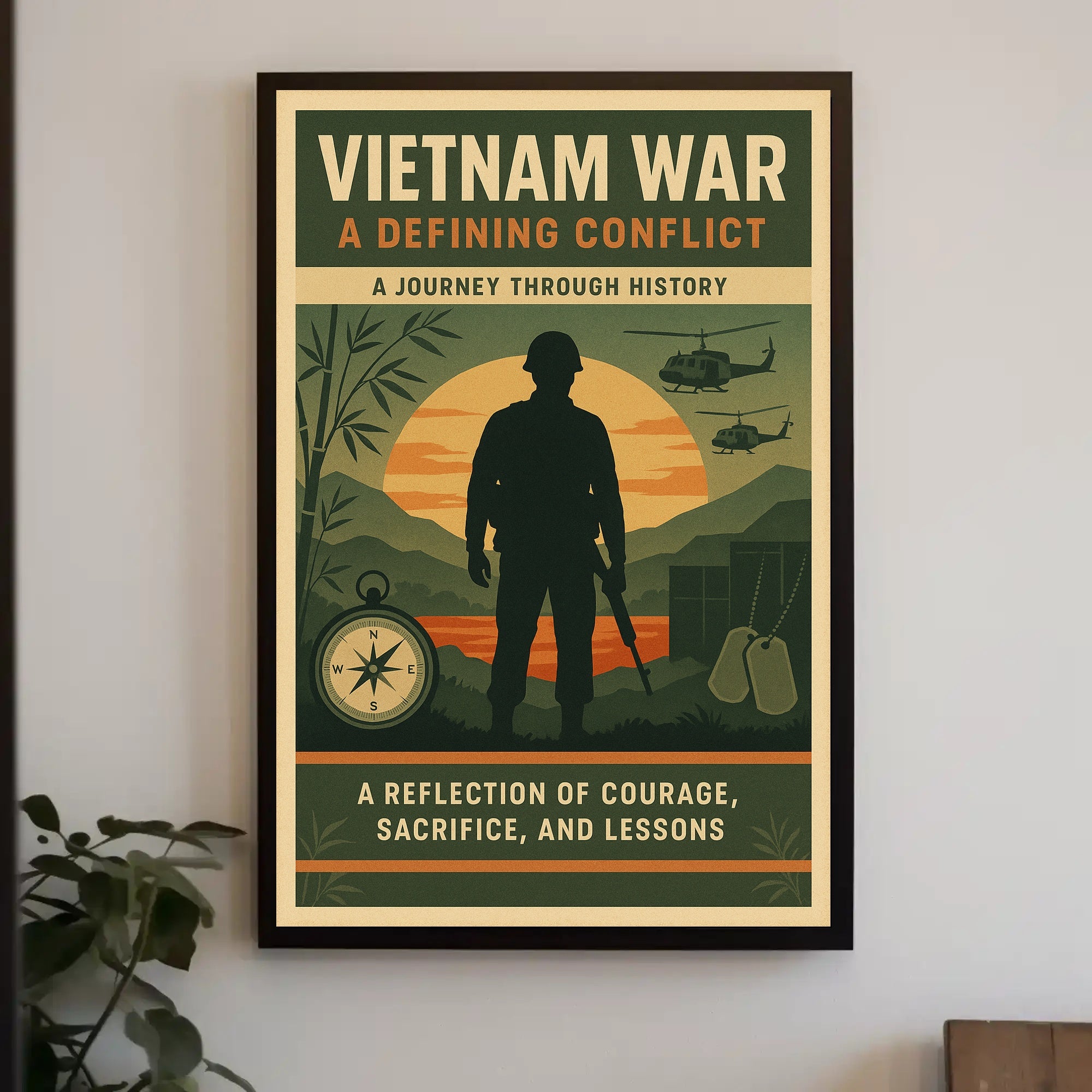 Vietnam War Poster Historic Military Print