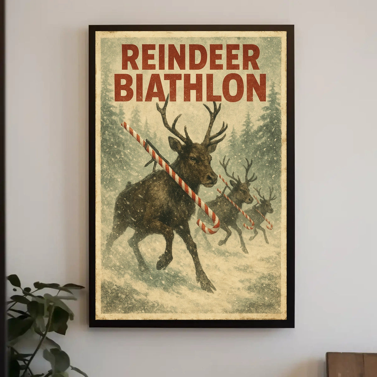 Reindeer Biathlon Poster