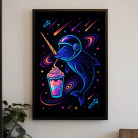 Cosmic Narwhal Adventure Poster