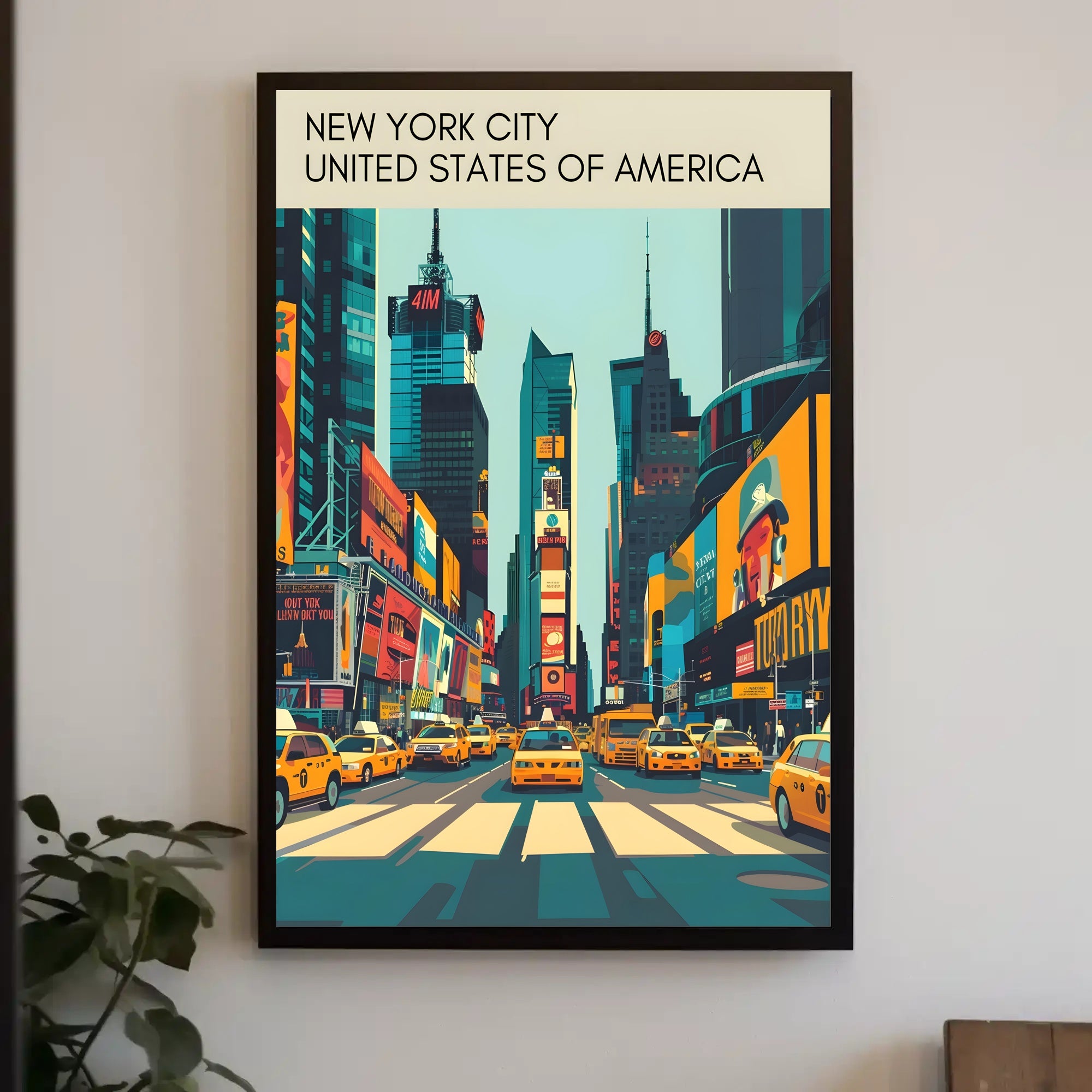New York City Street Scene Poster