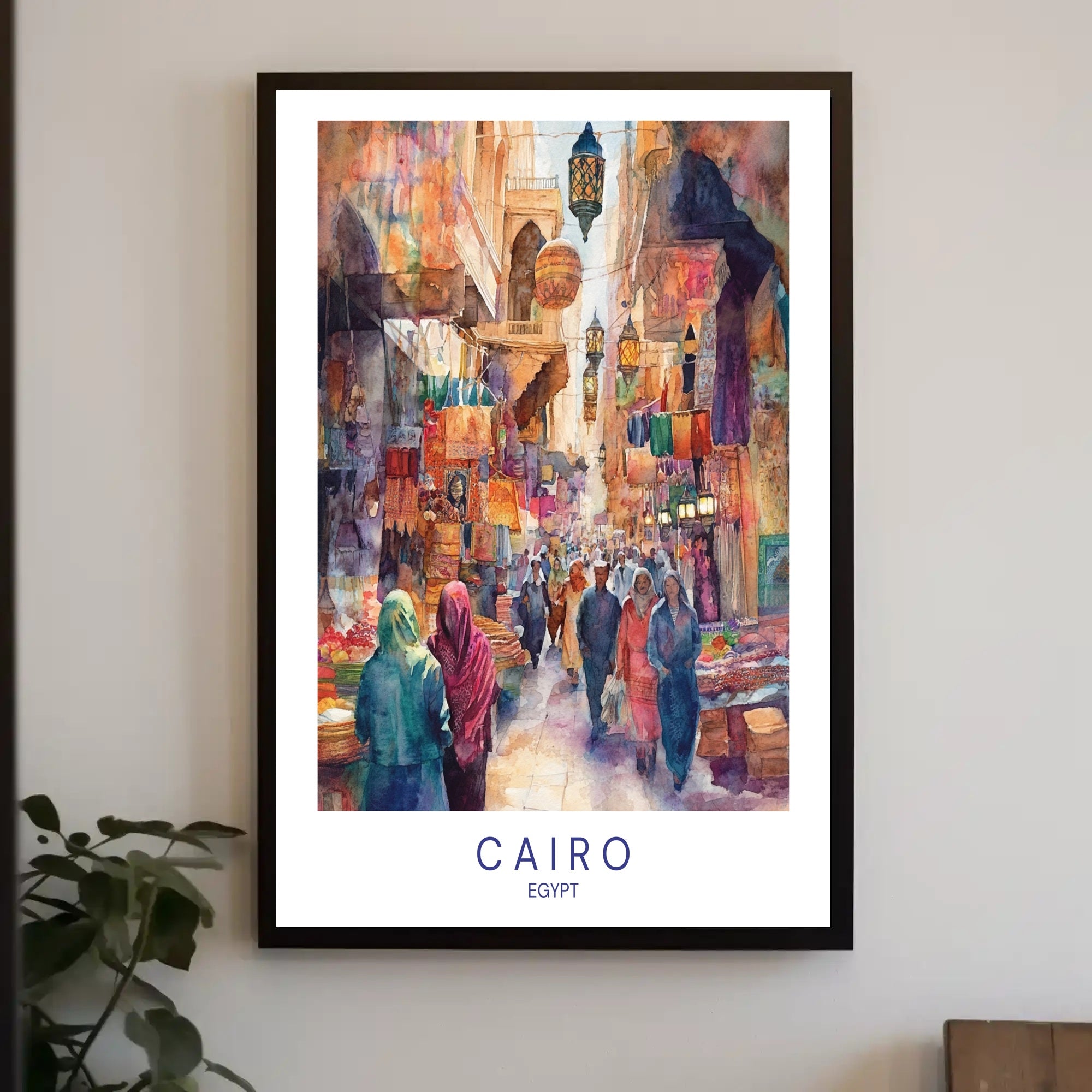 Cairo Market Scene Poster PosterGoat