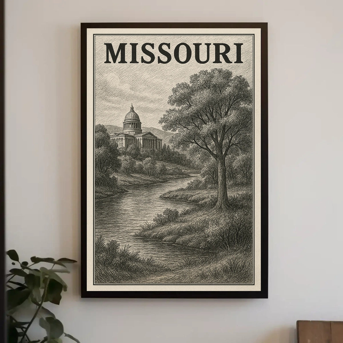 Missouri Landscape Illustration Poster