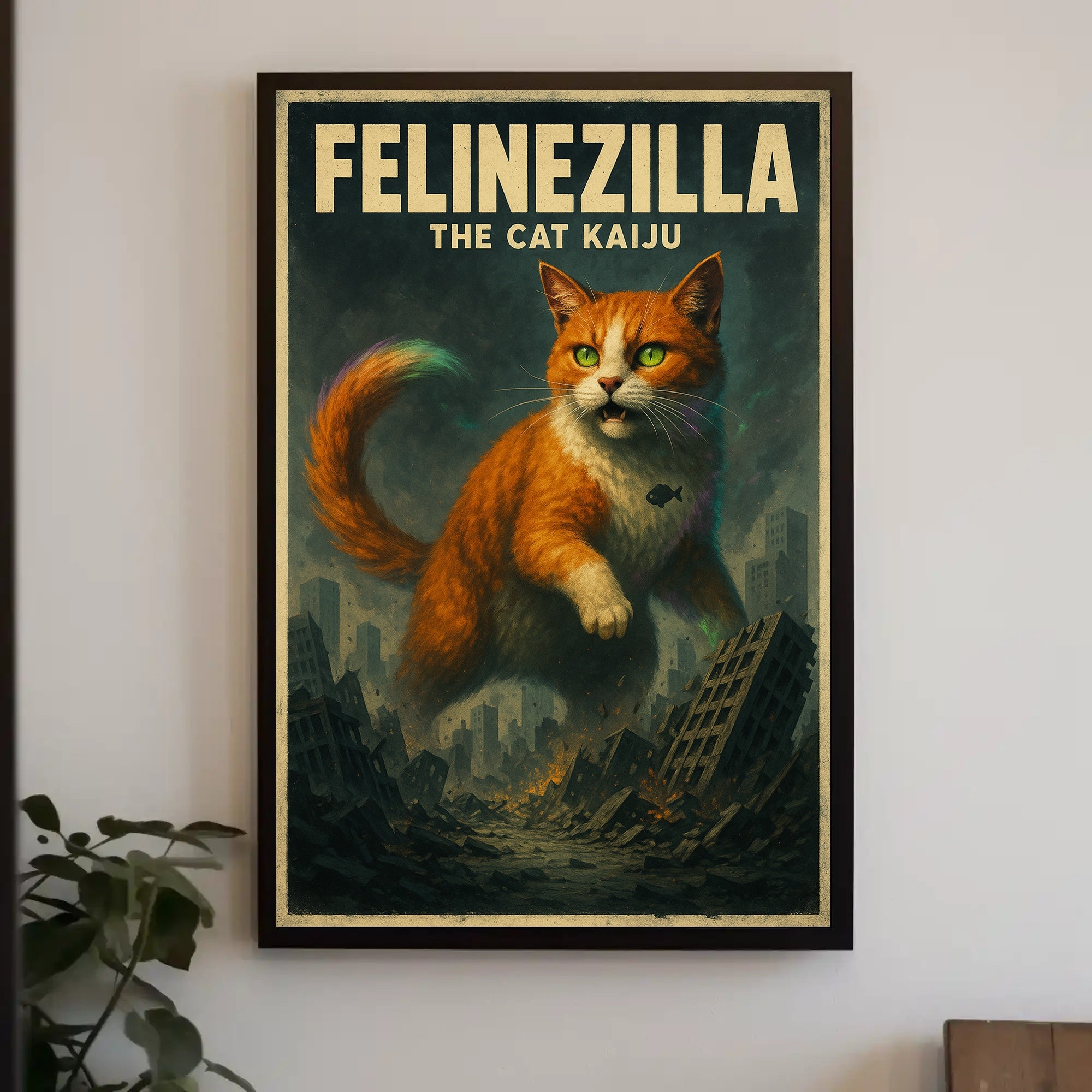 Felinezilla The Cat Kaiju Poster PosterGoat
