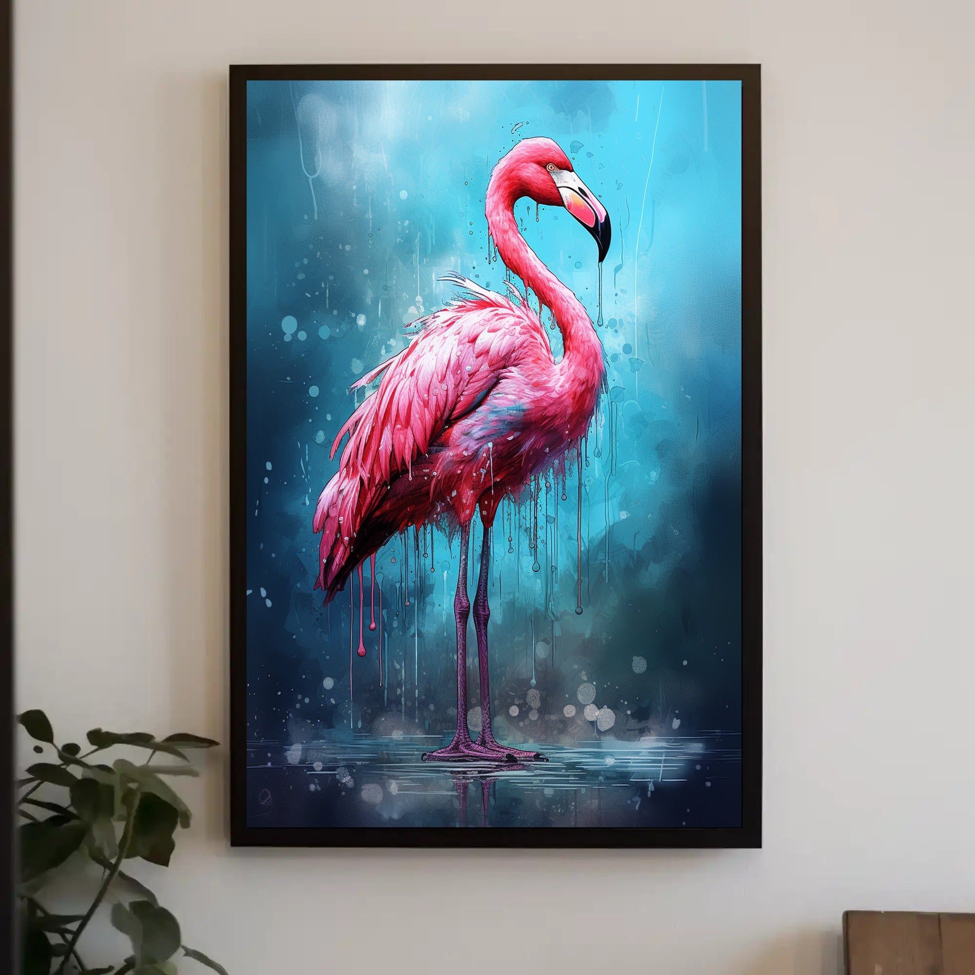Vibrant Flamingo Art Poster
