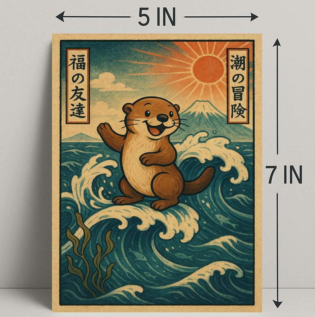 Otters Ocean Adventure Poster PosterGoat