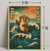 Otters Ocean Adventure Poster PosterGoat