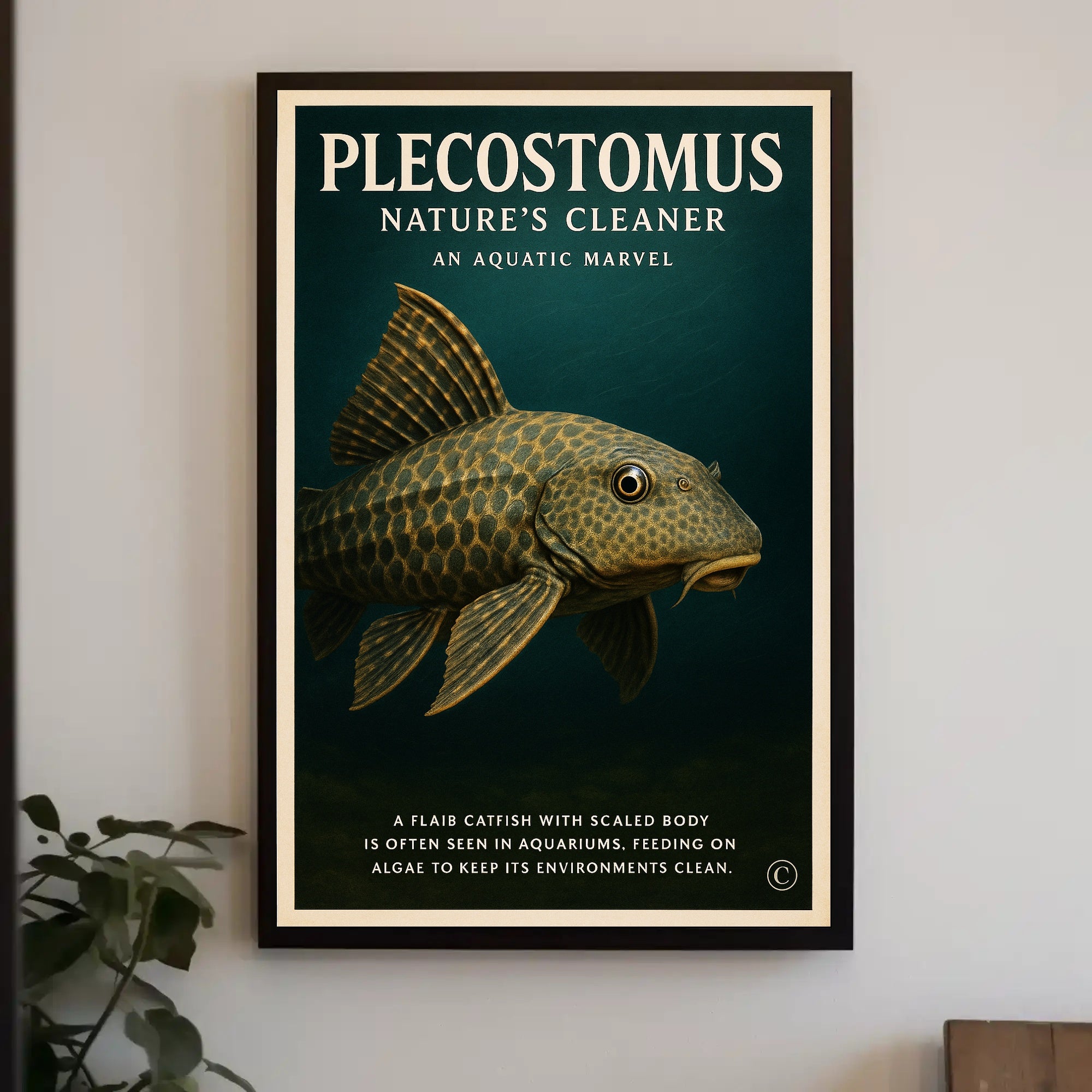 Plecostomus Nature's Cleaner Poster PosterGoat