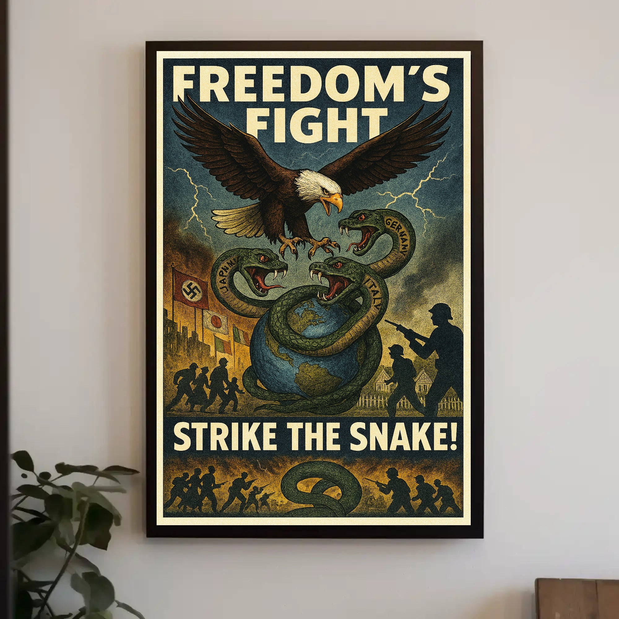 Freedom's Fight Strike the Snake! Poster PosterGoat