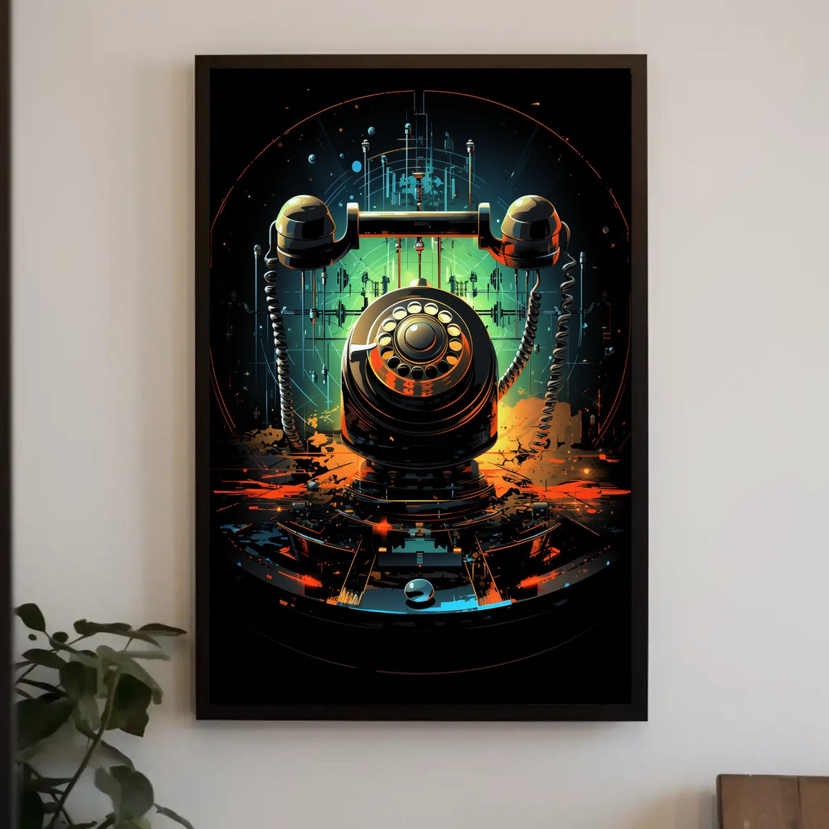 Retro Futurism The Evolution of Communication Poster