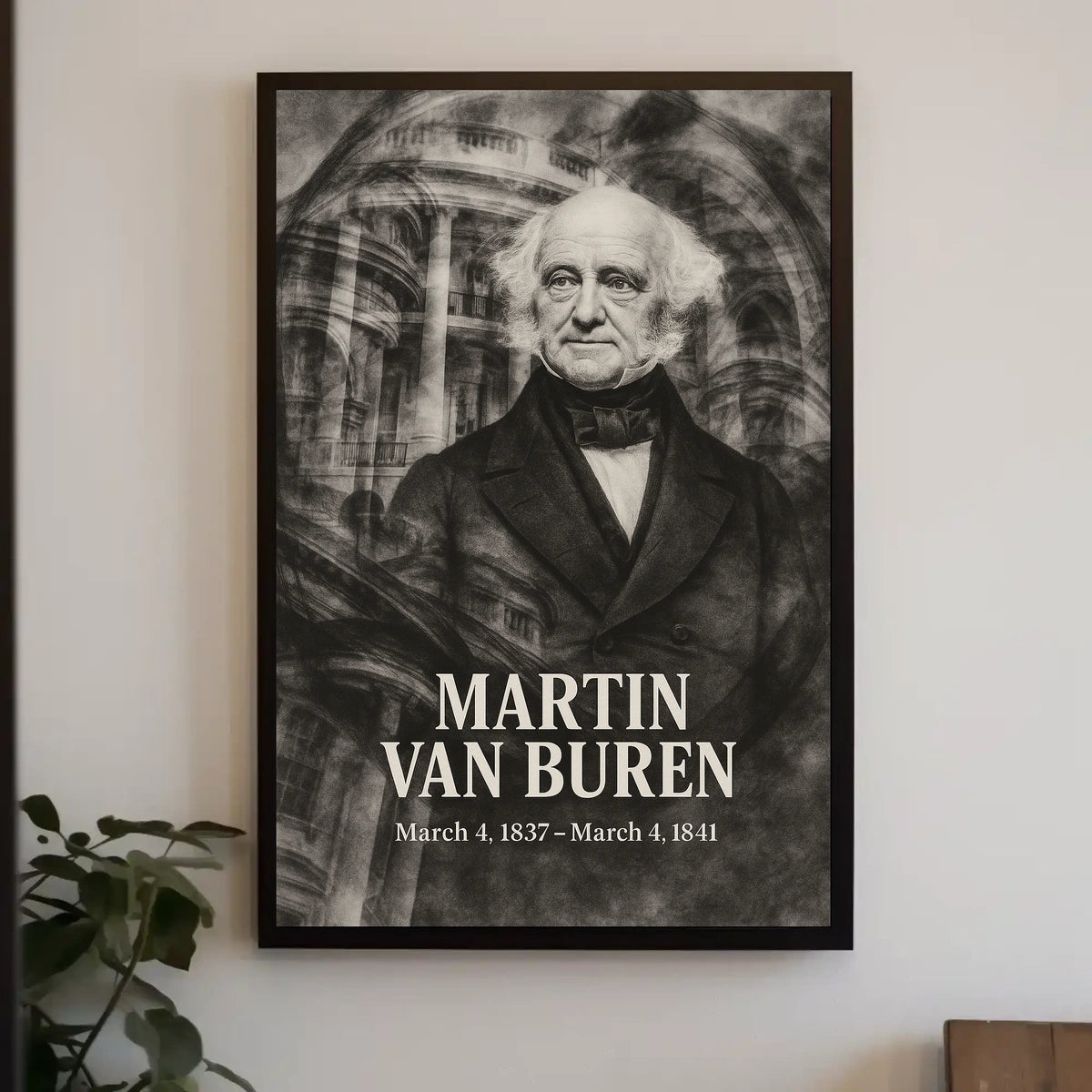 Martin Van Buren 8th President of the United States Double Exposure Poster