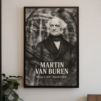 Martin Van Buren 8th President of the United States Double Exposure Poster
