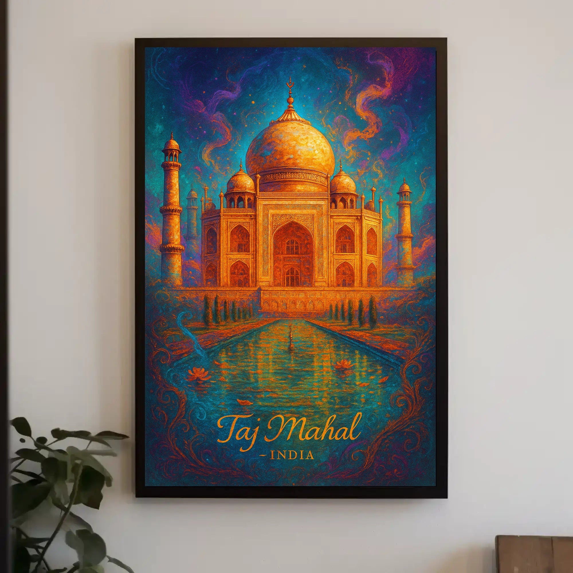 Taj Mahal Artistic Travel Poster