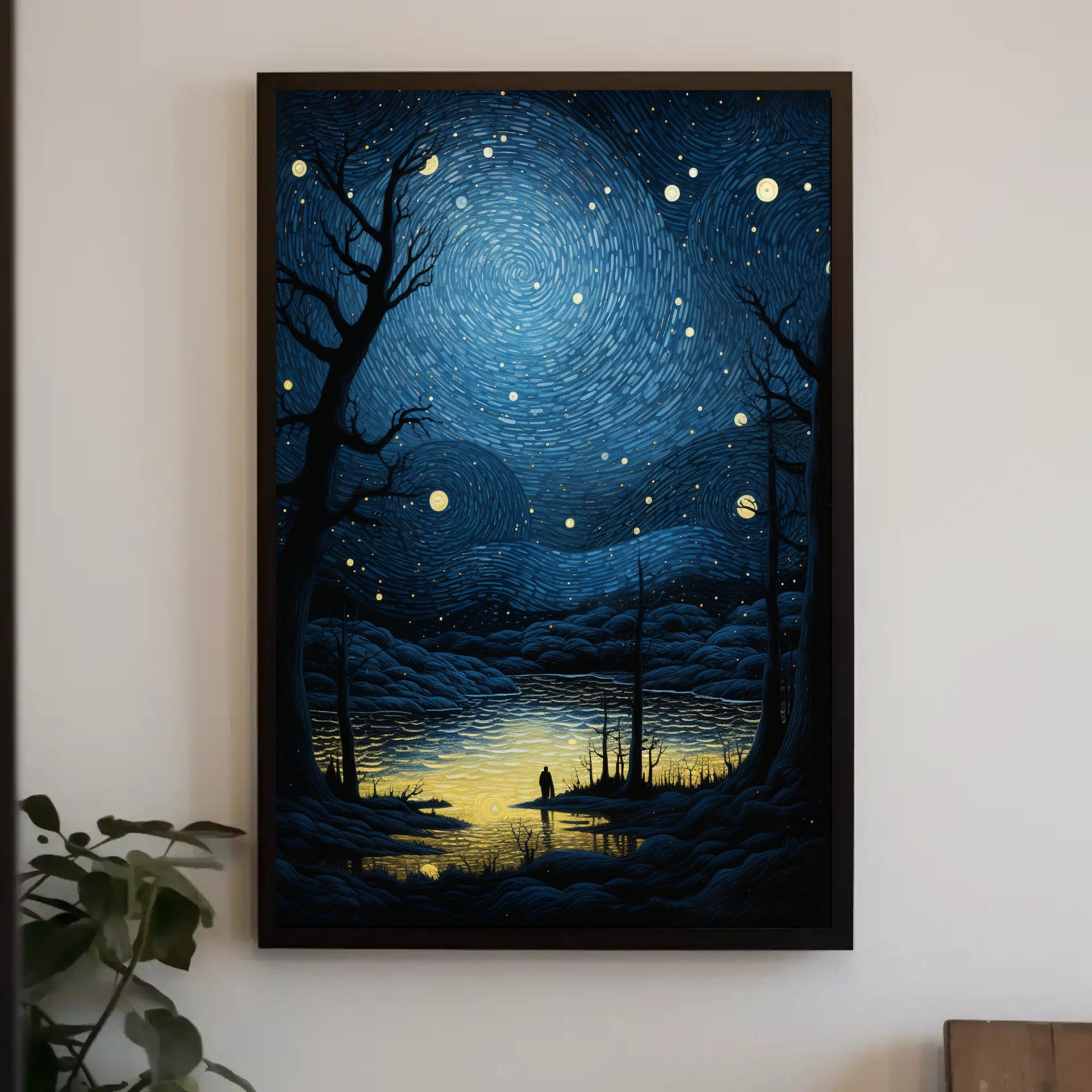 Starry Night Reflection Poster PosterGoat