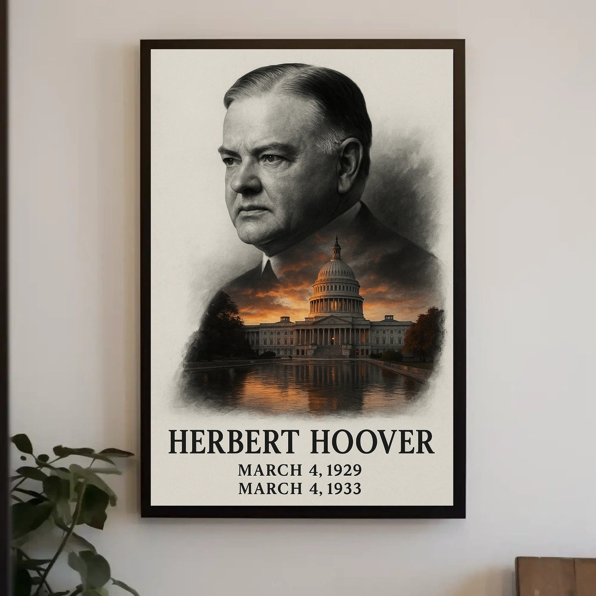Herbert Hoover 31st President of the United States Reflections Poster