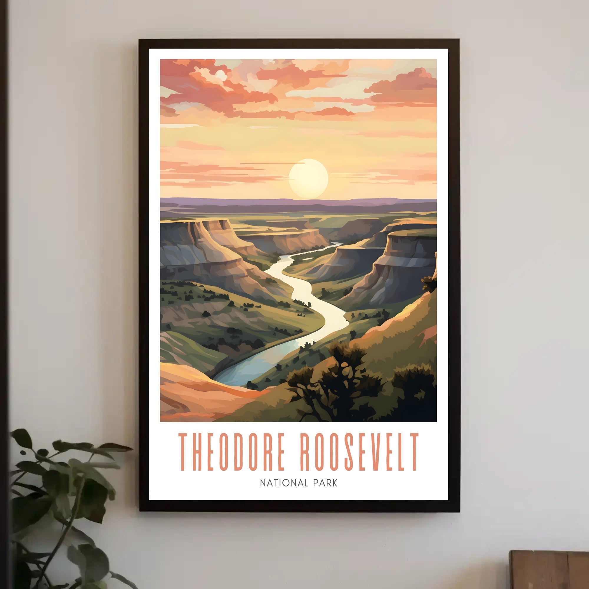 Theodore Roosevelt National Park Vintage Poster