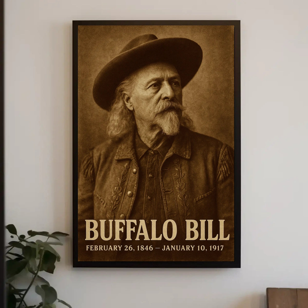 Buffalo Bill Portrait from American Old West Cultural Poster