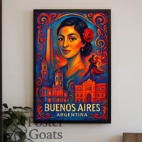 Buenos Aires Tango Art Deco Vintage Travel Poster