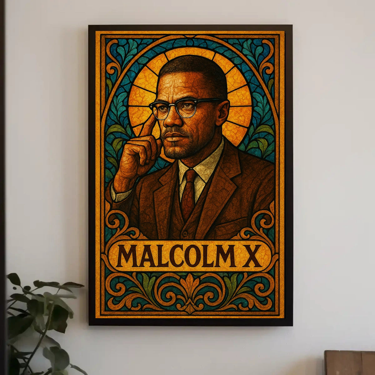 Malcolm X Iconic Leader Poster