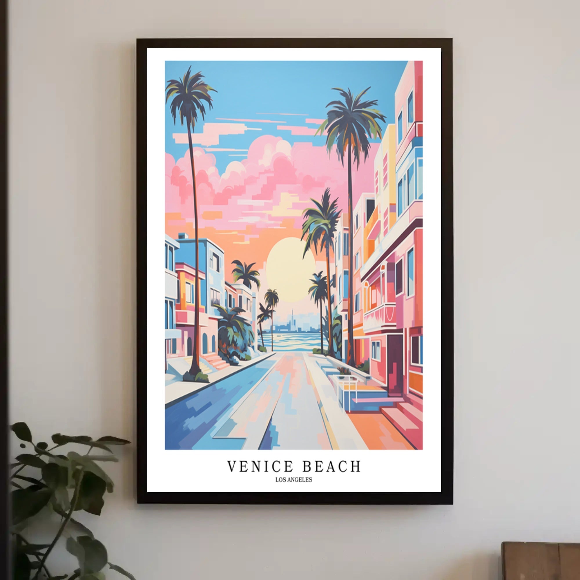 Venice Beach Sunset Poster PosterGoat