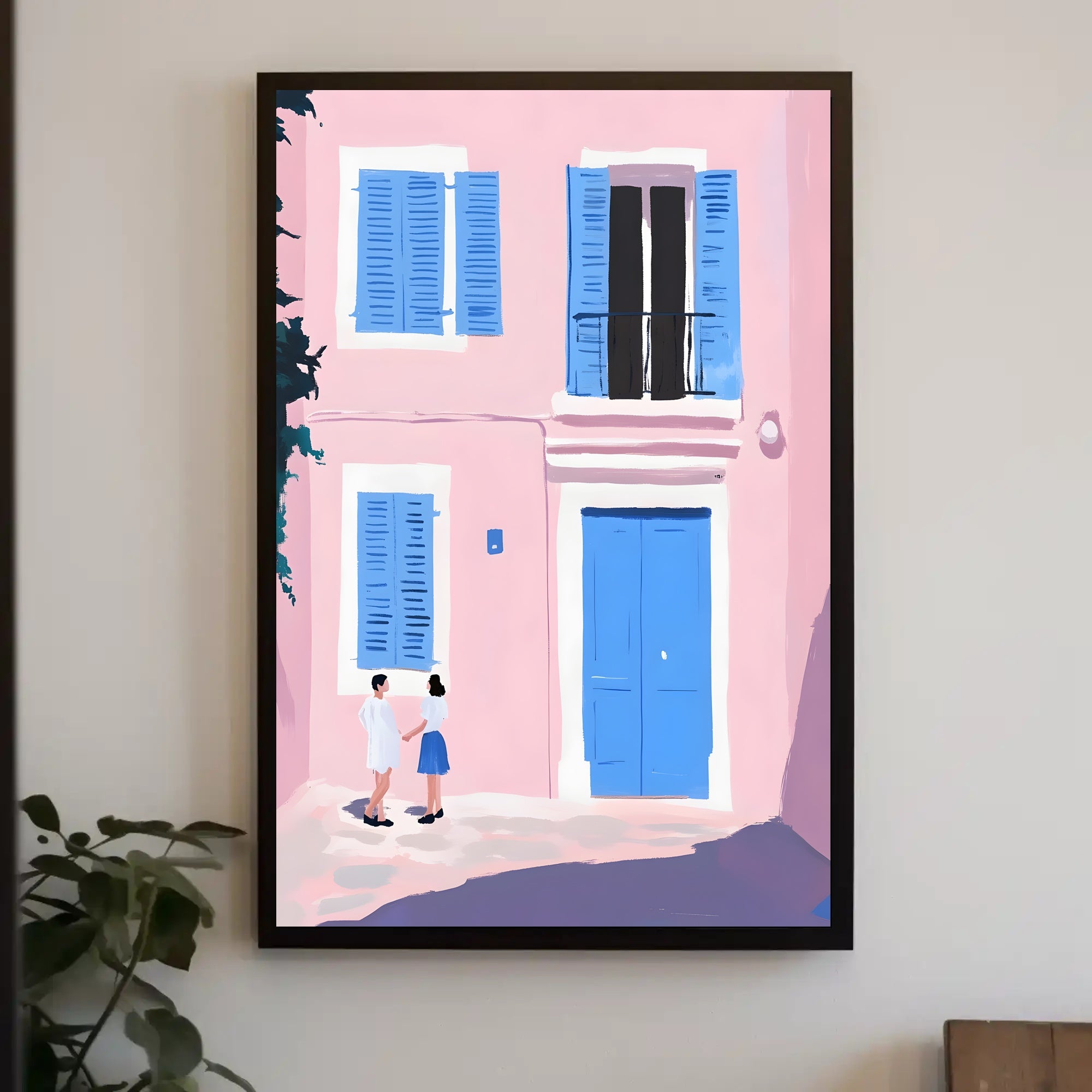 Serene Street Scene Poster Wall Art Print