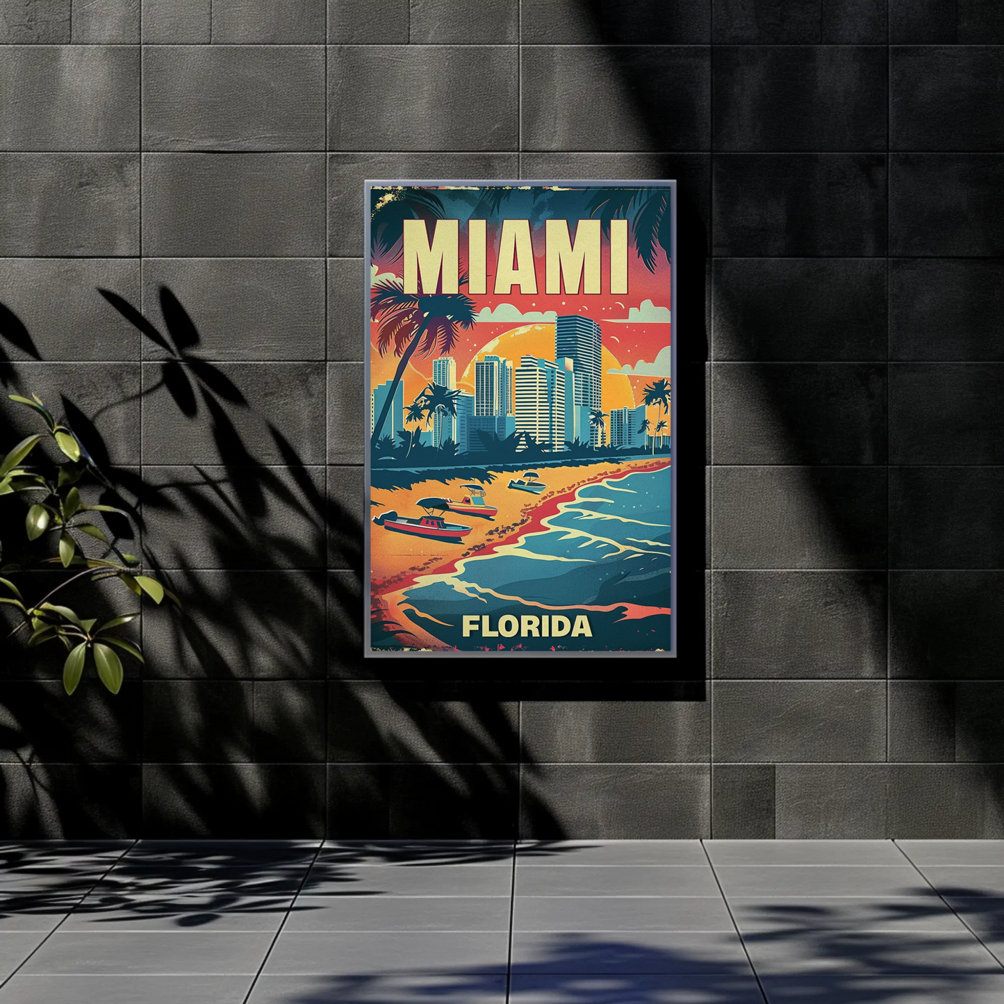 Miami Florida Vintage Poster