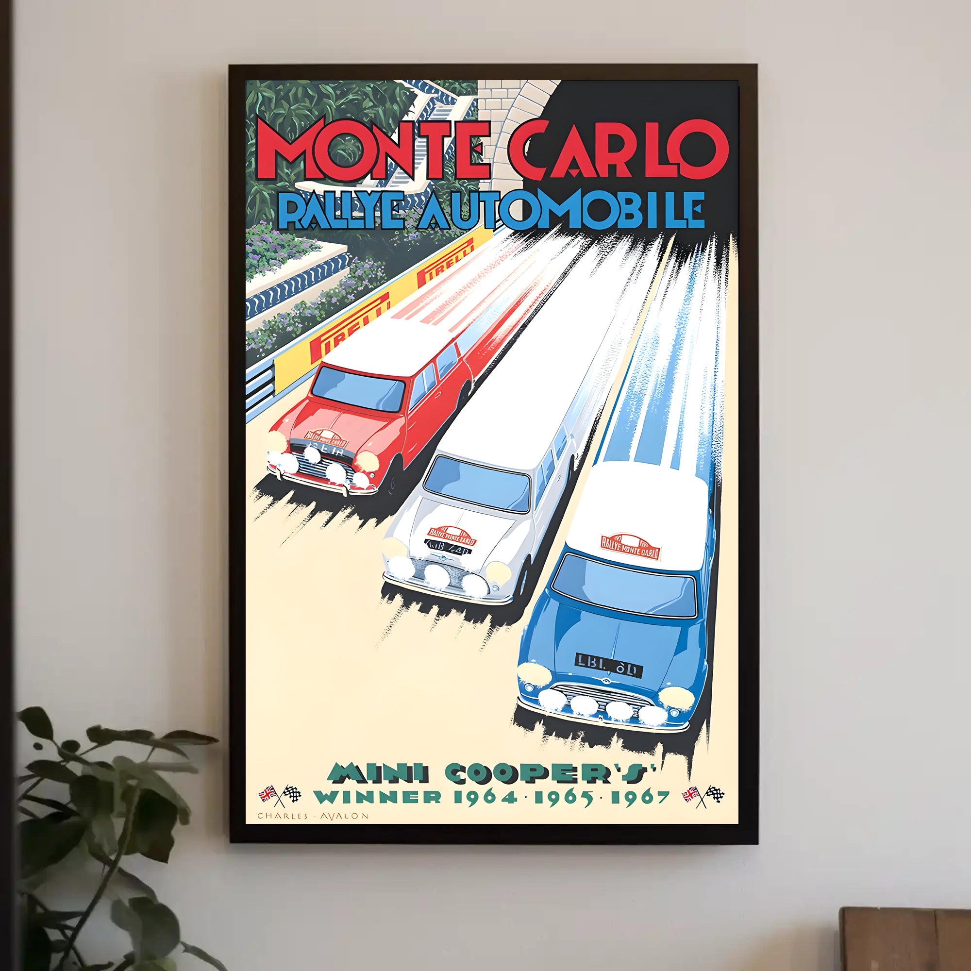 Monte Carlo Rallye Automobile Poster