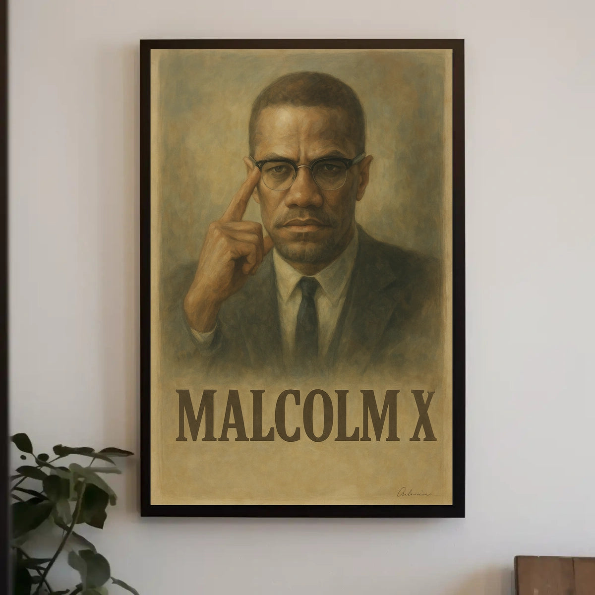 Malcolm X Iconic Leader Poster
