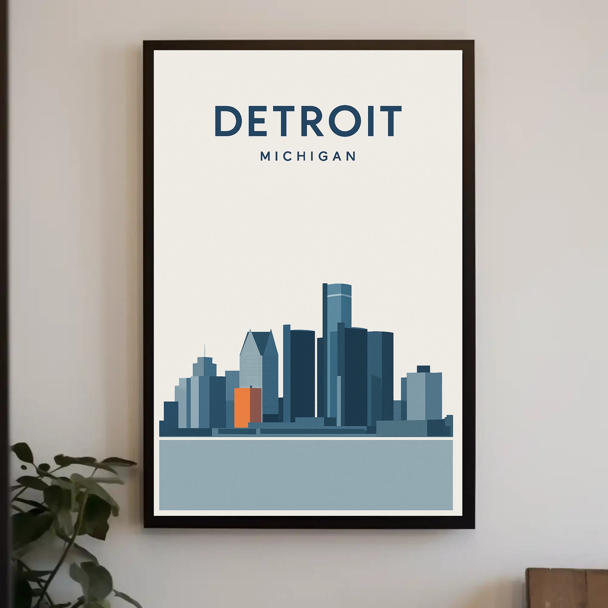 Detroit Skyline Poster PosterGoat