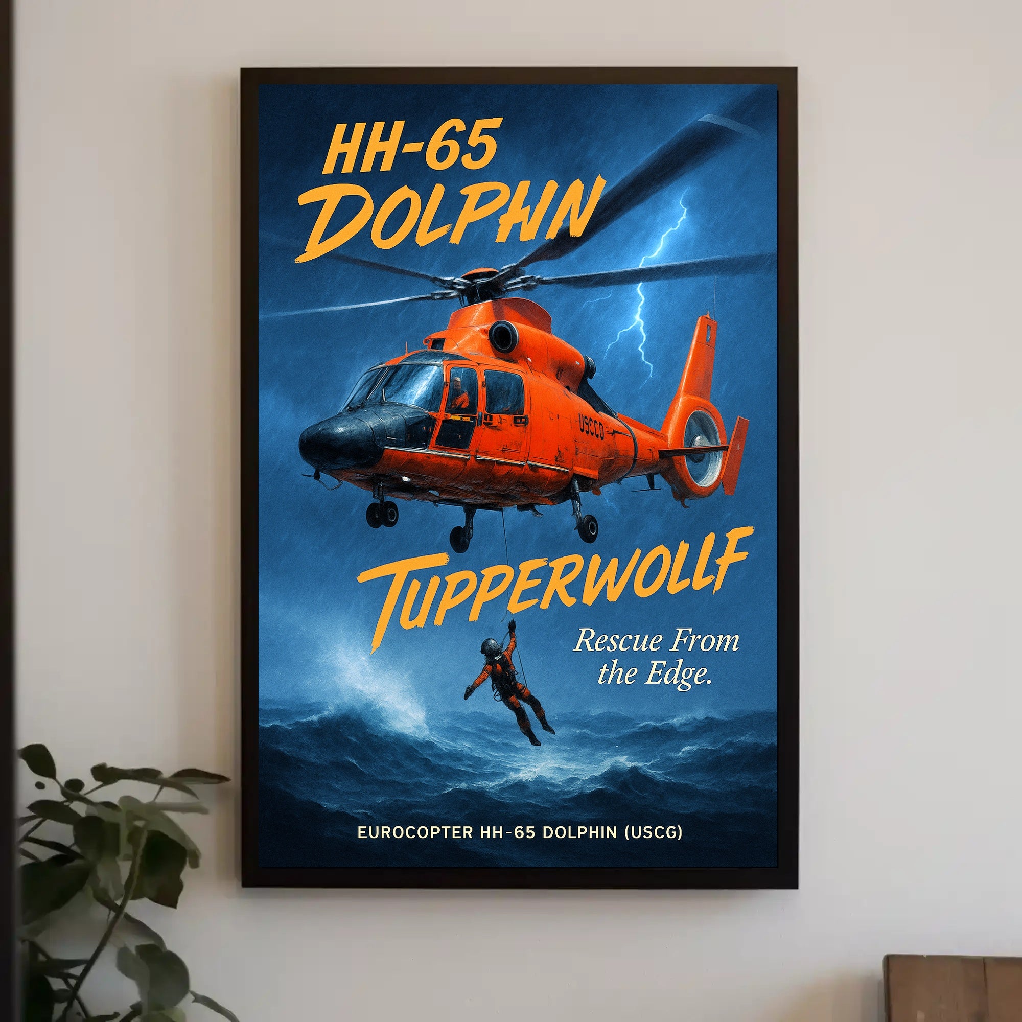 HH-65 Dolphin Rescue From the Edge Poster PosterGoat