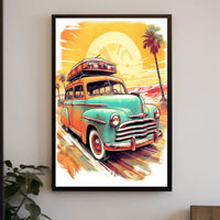 Vintage Road Trip Adventure Poster