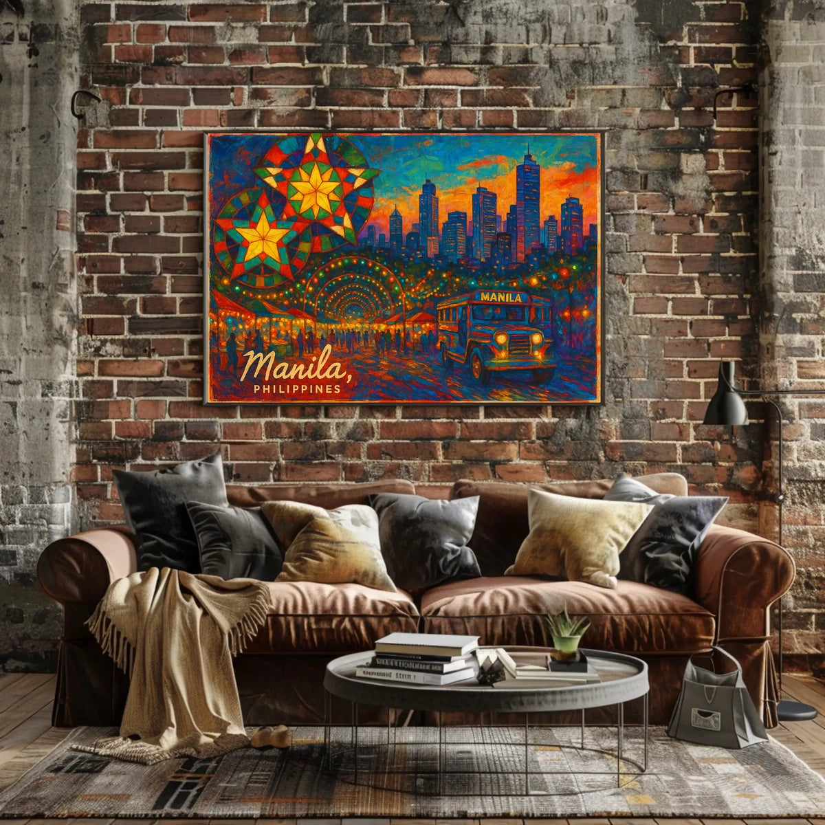 Manila, Philippines Vibrant Cityscape Poster