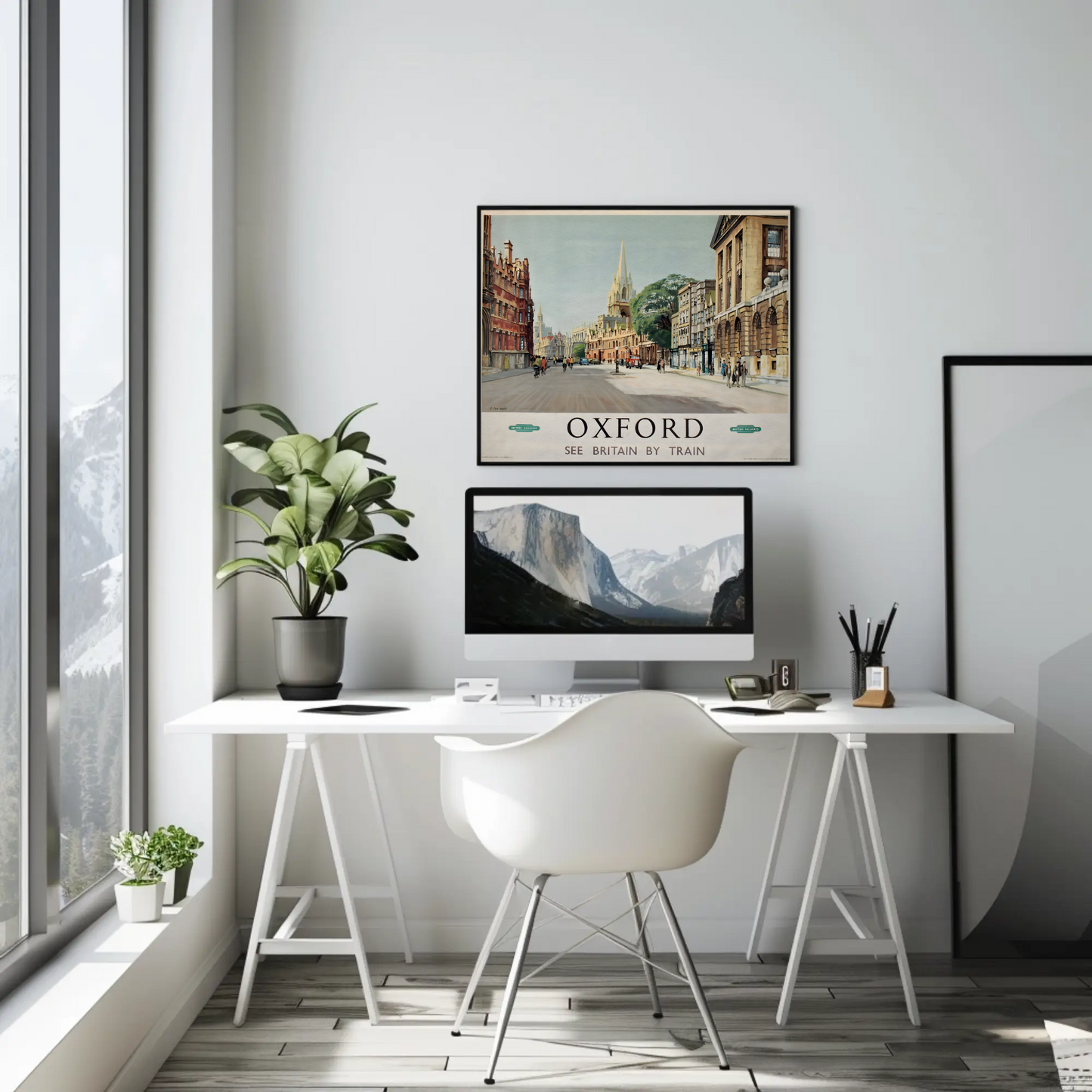 Oxford Travel by Train Poster