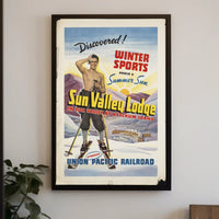 Winter Sports Adventure Sun Valley Travel Poster PosterGoat