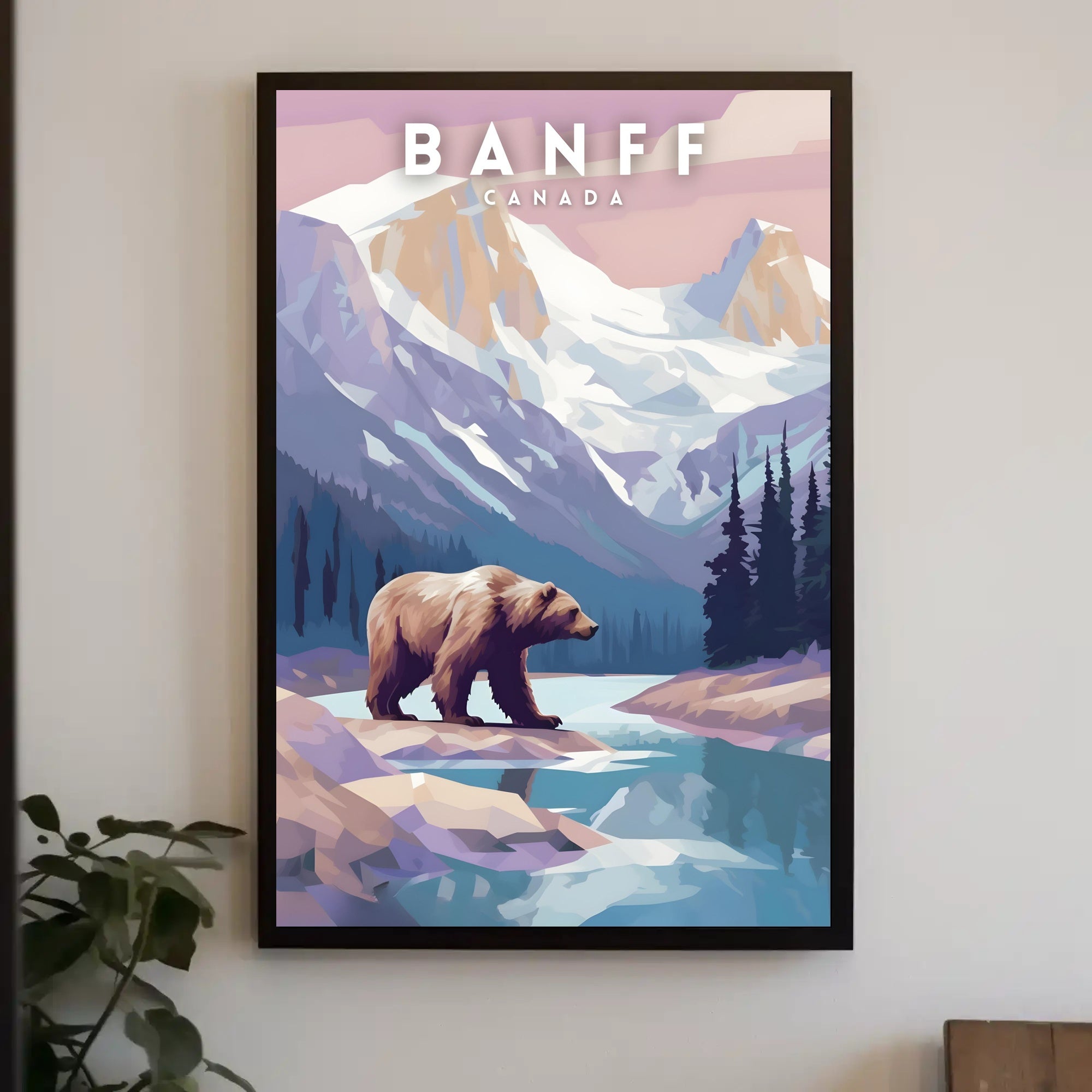 Banff Wilderness Adventure Vintage Travel Poster