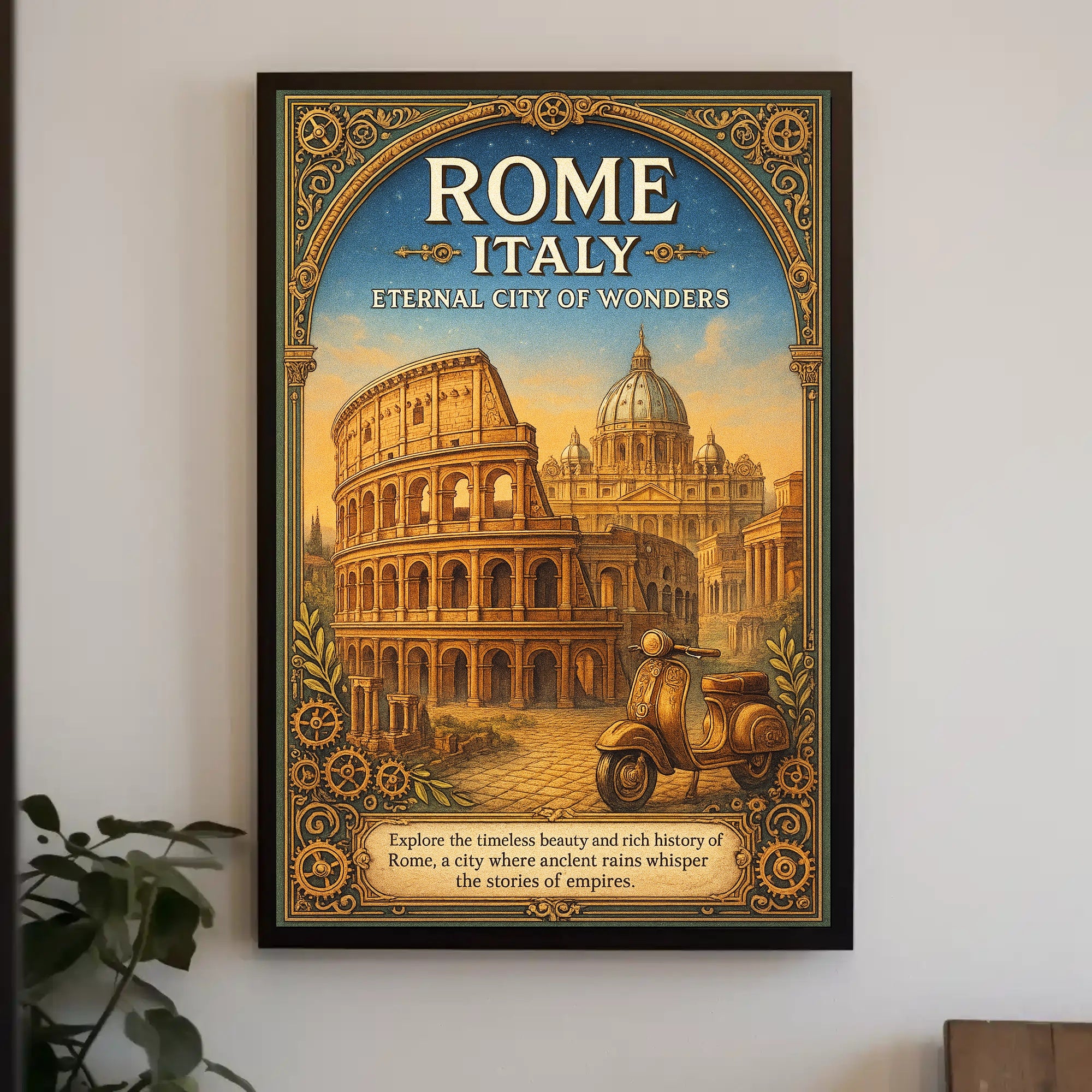 Rome, Italy Eternal City of Wonders Poster