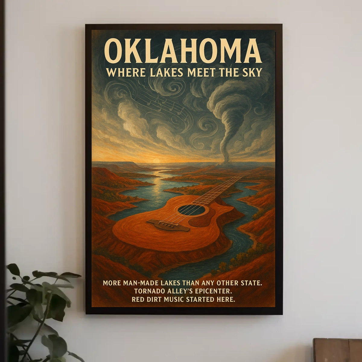 Oklahoma Where Lakes Meet The Sky Poster