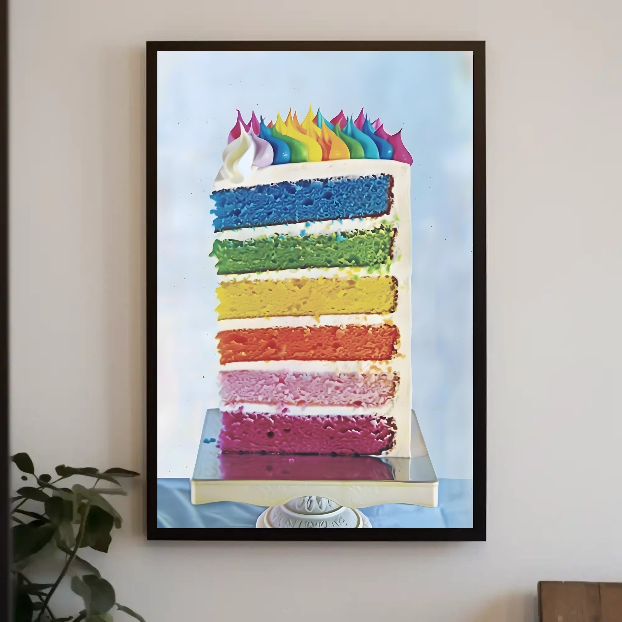 Rainbow Cake Delight Poster