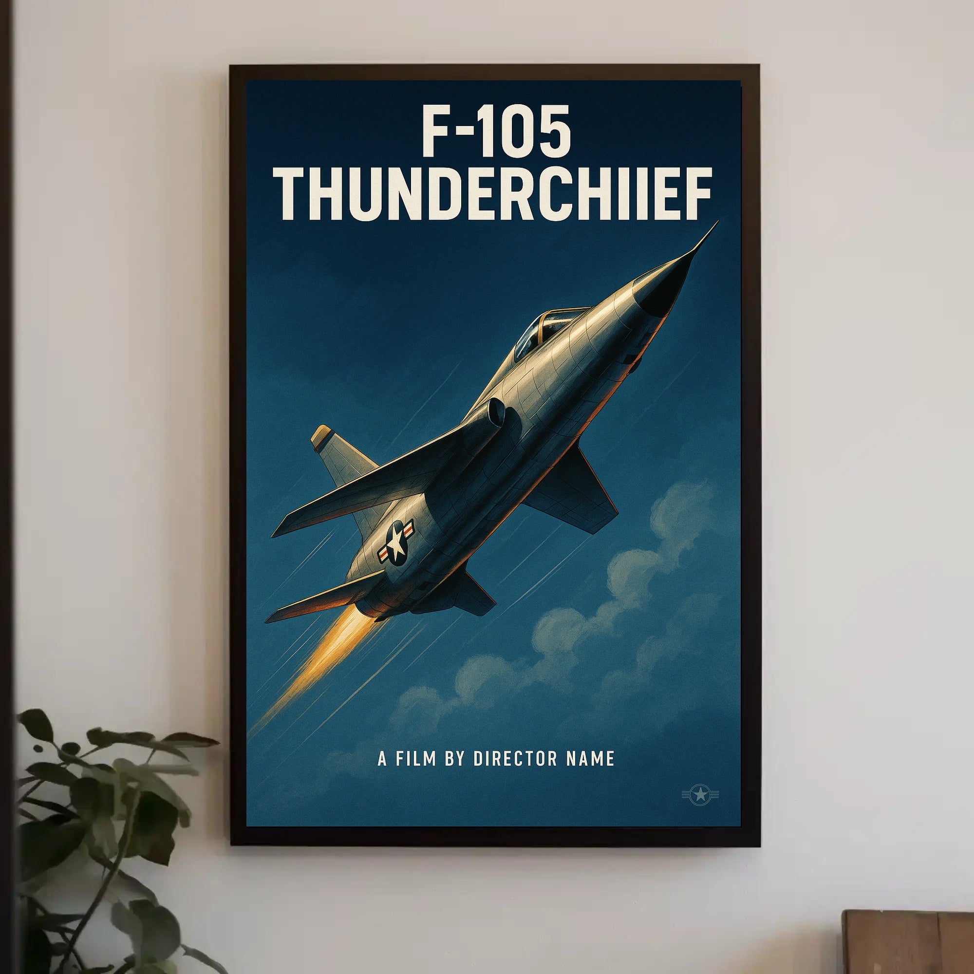 F-105 Thunderchief Vintage Military Aviation Poster