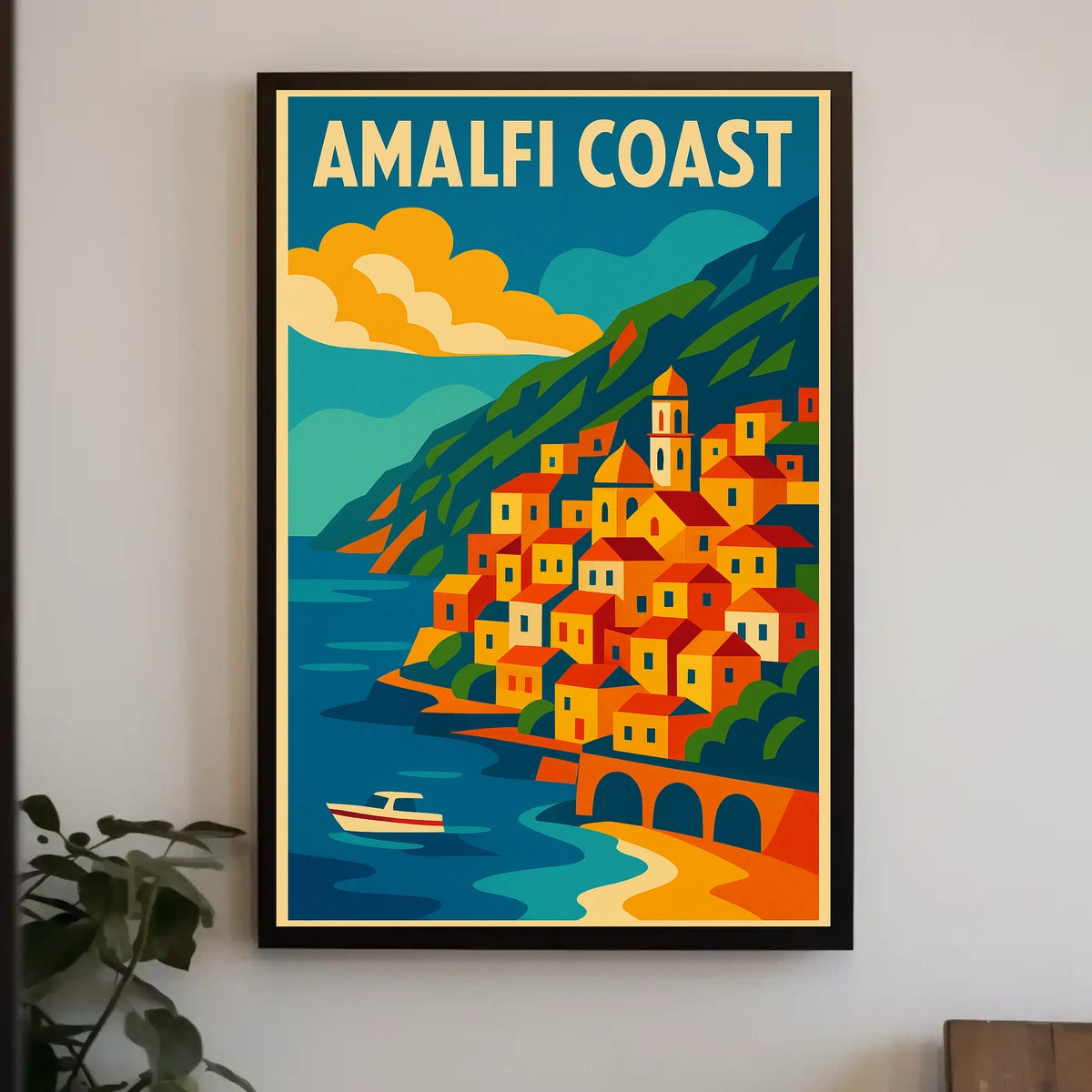 Amalfi Coast Travel Poster Museum Quality Art Print