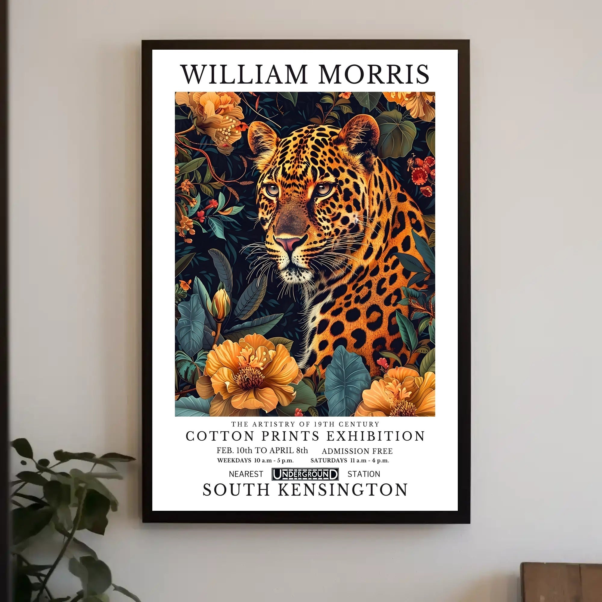William Morris Exhibition 19th-Century Cotton Prints Artistic Poster