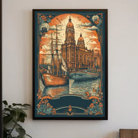 Vintage Maritime Illustration Poster