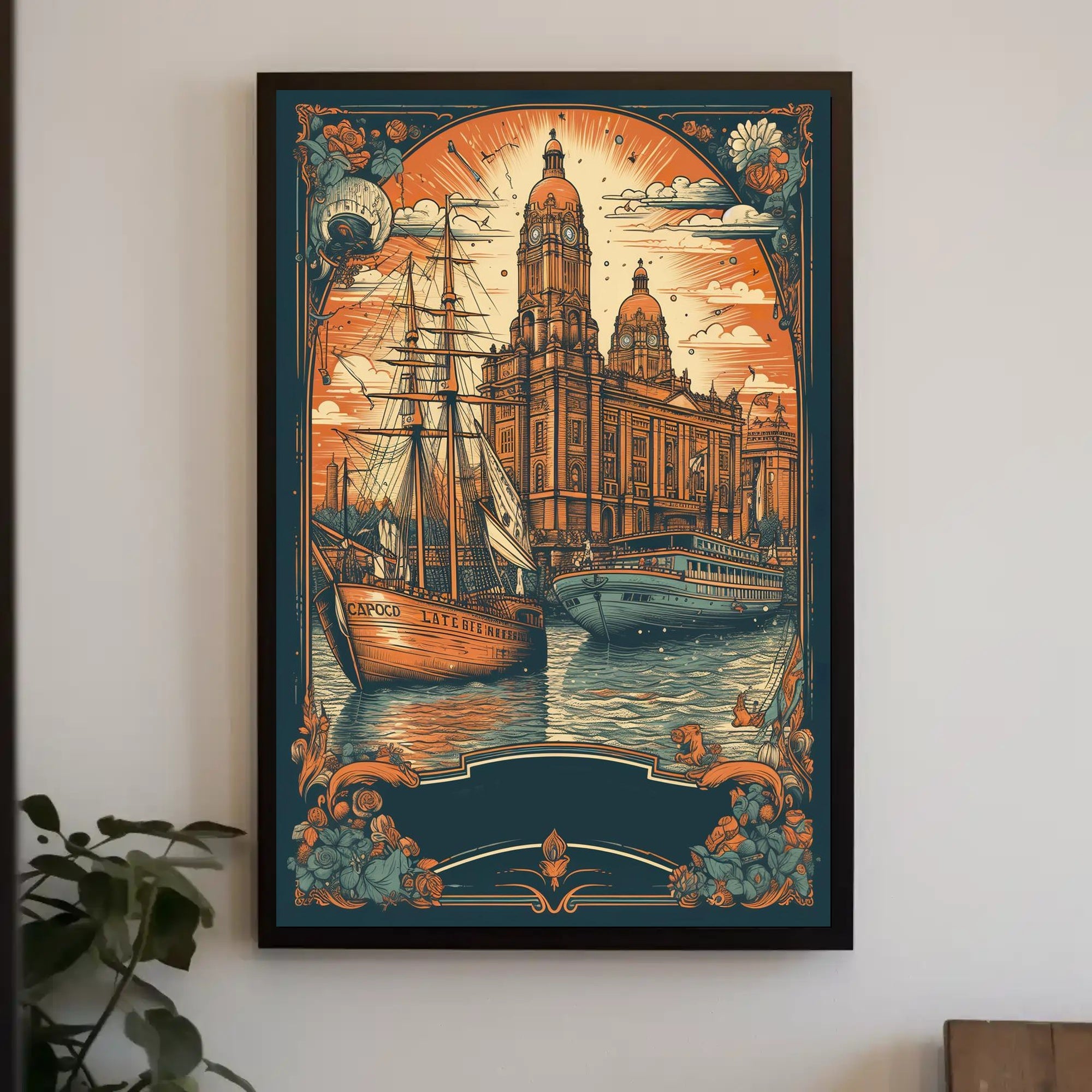Vintage Maritime Illustration Poster