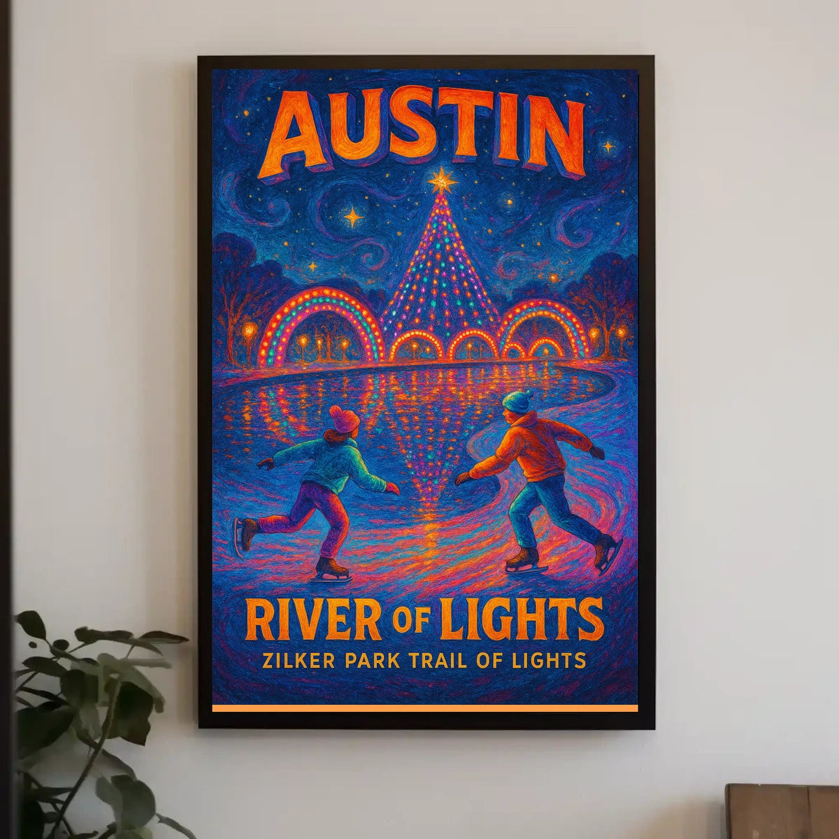 Austin River Of Lights Poster