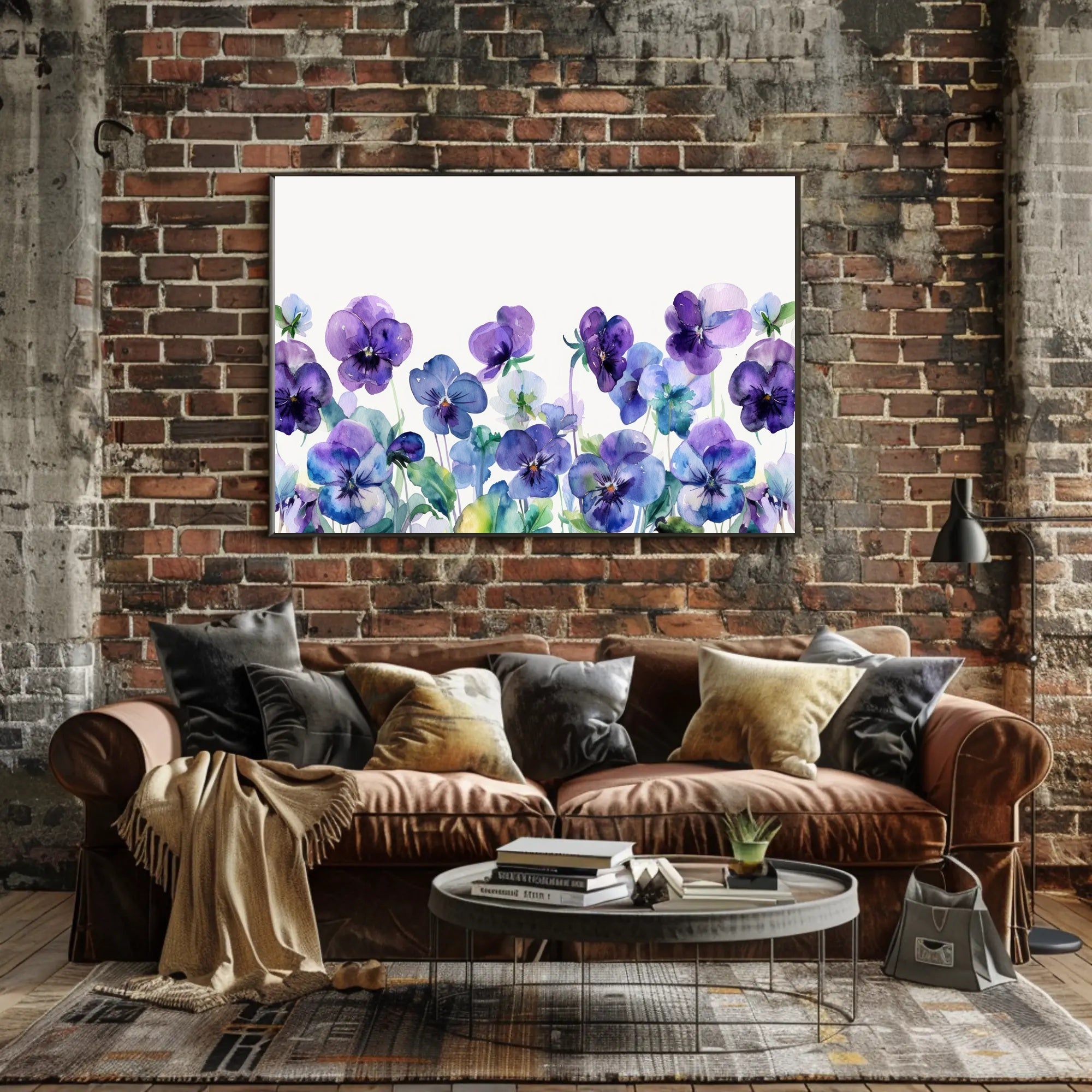 Purple Blooms Watercolor Poster