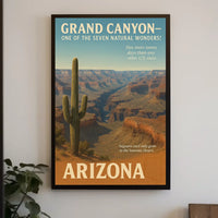 Grand Canyon Vintage Travel Aesthetic Poster