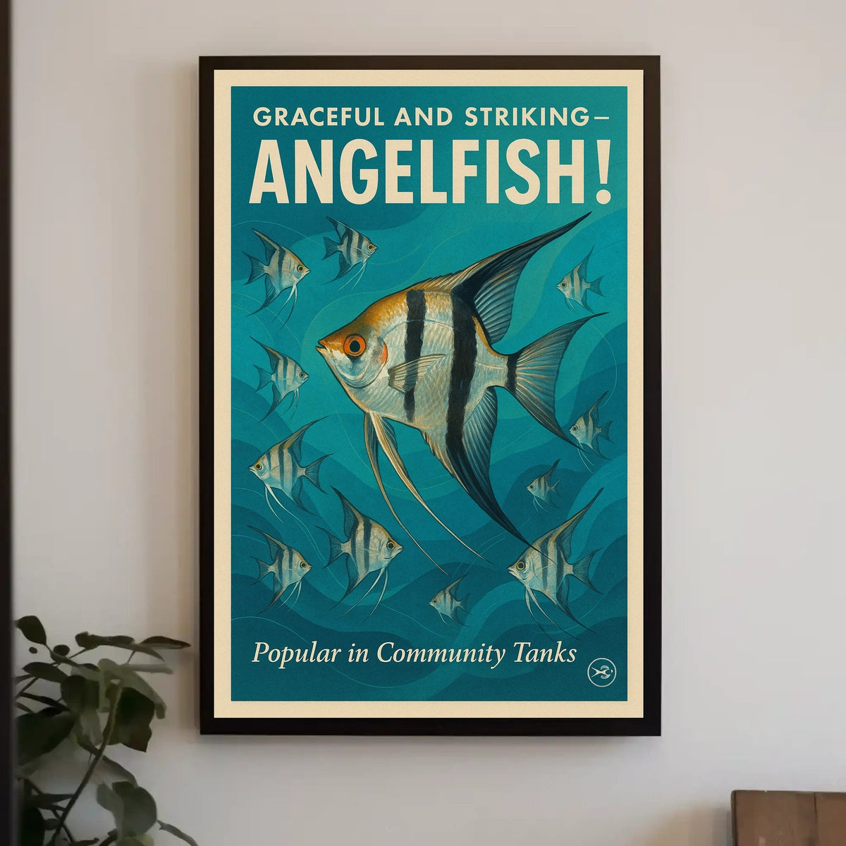 Graceful and Striking Angelfish Poster