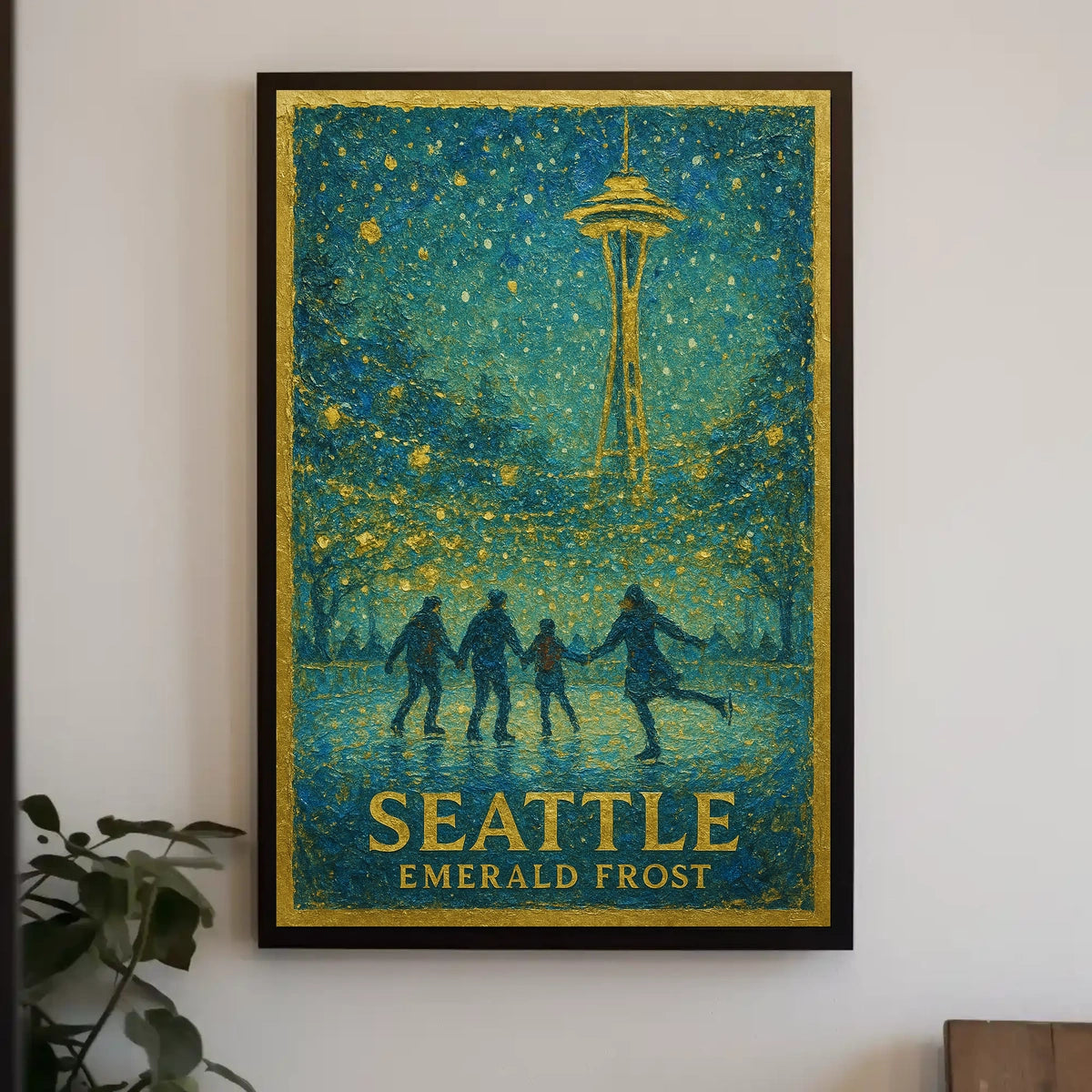 Seattle Emerald Frost Poster