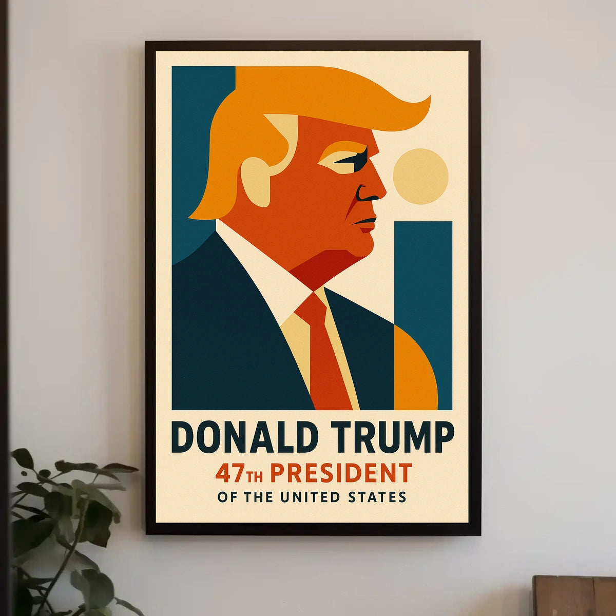 Trump Visionary Patriotic Cubism Poster
