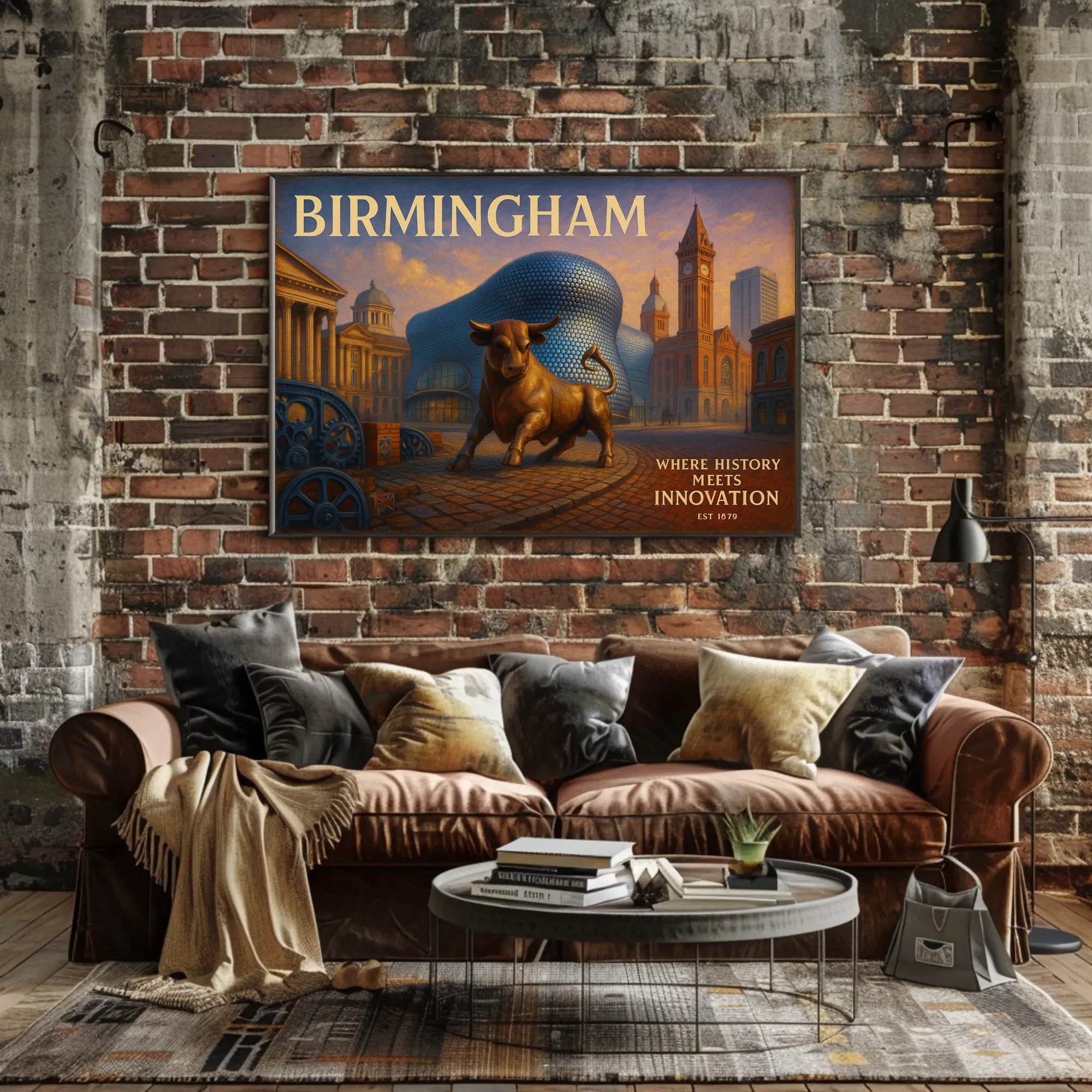 Birmingham Travel Poster Where History Meets Innovation