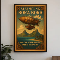 Steampunk Bora Bora Poster